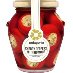 Cherry Peppers Met Hummus 280G - Pelagonia